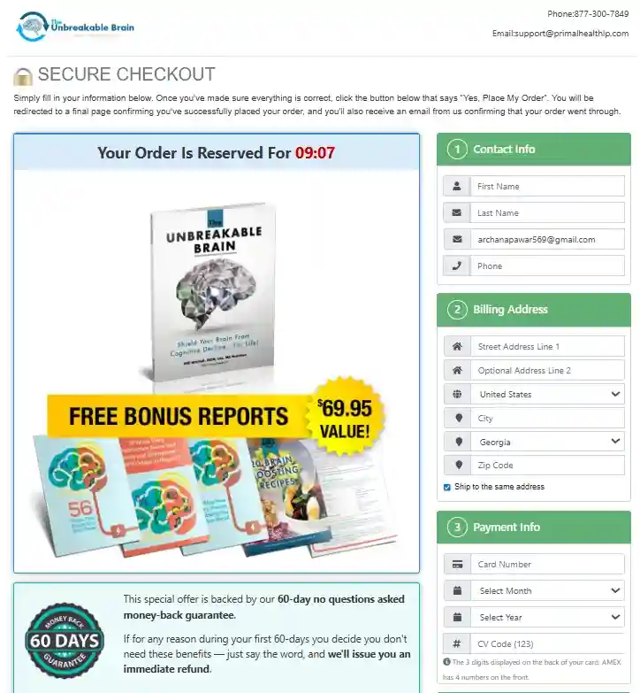 The Unbreakable Brain Order Page